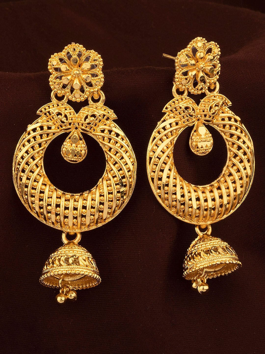 

Alamod Gold-Plated Classic Chandbalis Earrings