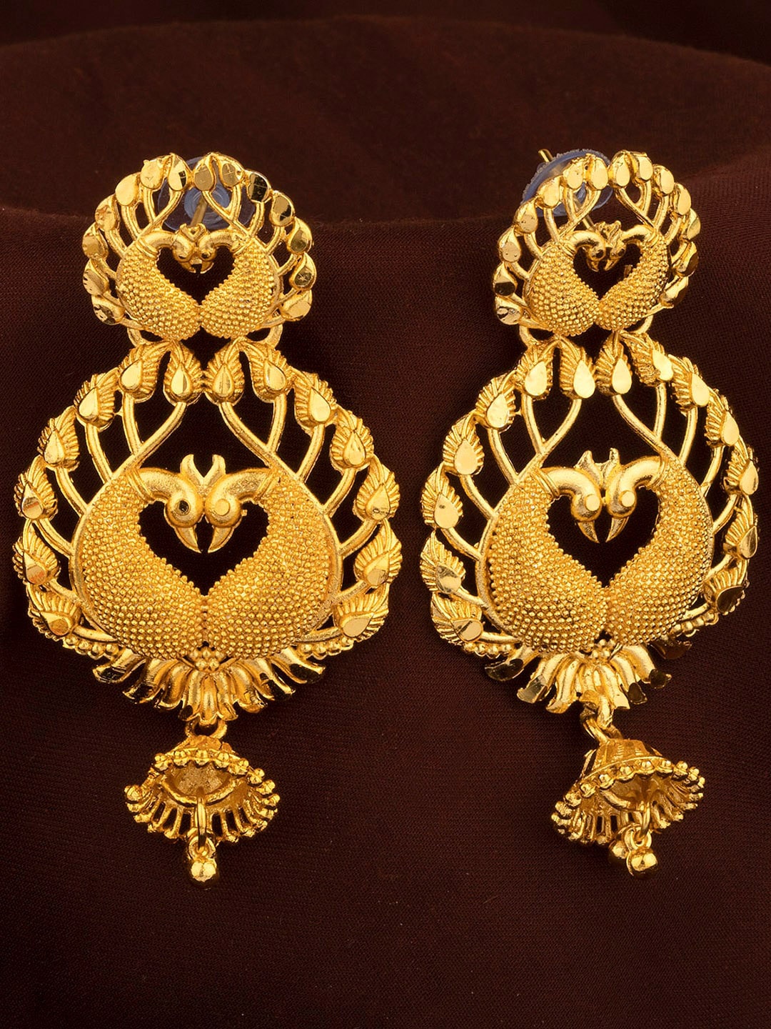 

Alamod Gold-Plated Peacock Shaped Chandbalis