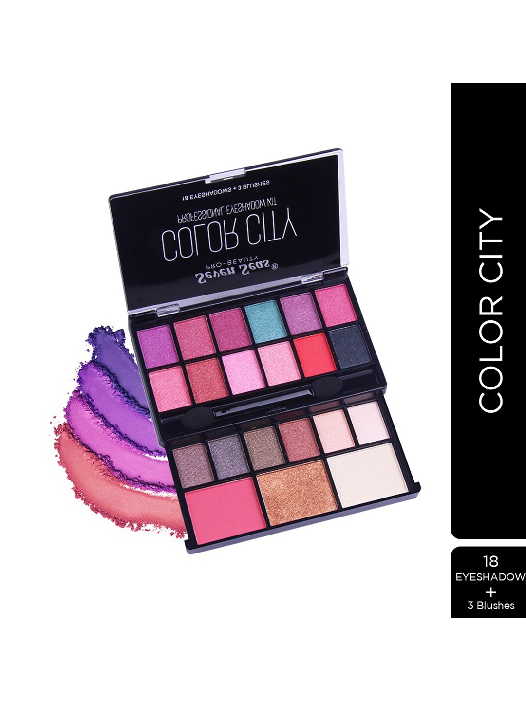 Seven Seas Color City Professional Eyeshadow Kit 32.2g - Skin, Multi