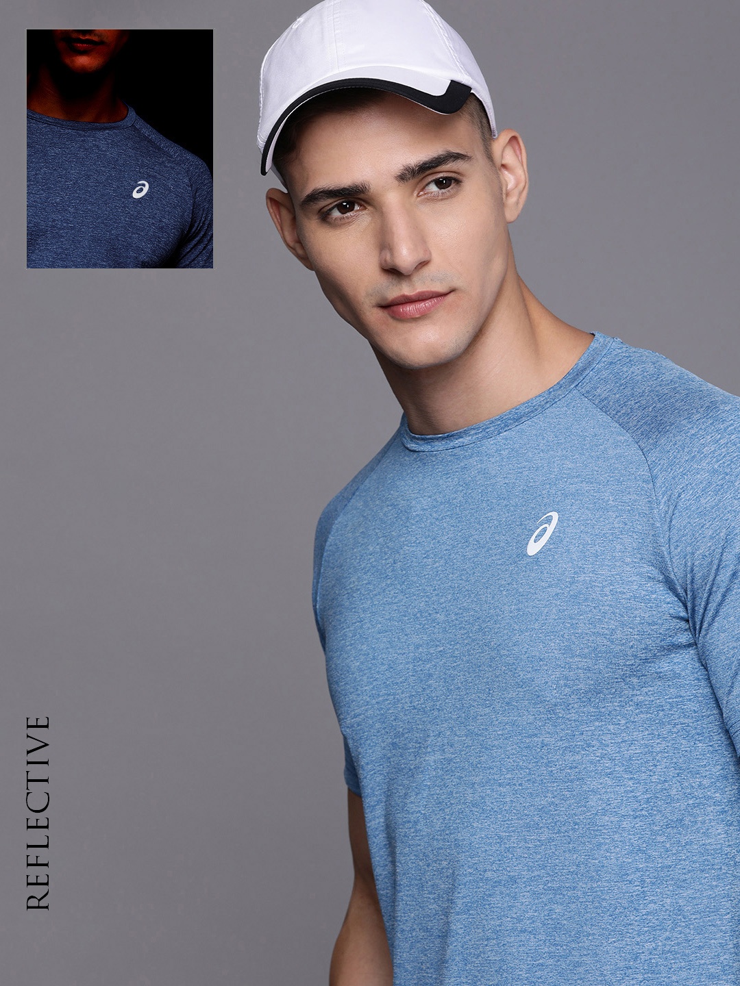 

ASICS Solid Reflective Raglan Sleeves Running T-shirt, Blue