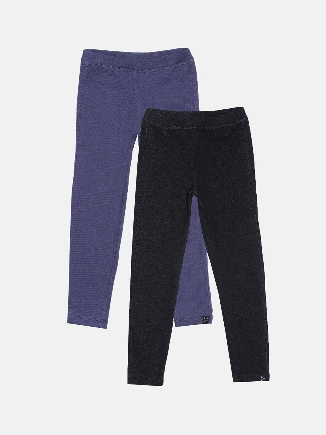 

TWIN BIRDS Girls Pack Of 2 Ankle-Length Leggings, Blue