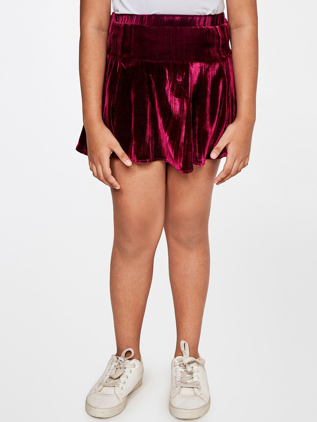 

AND Girls A-Line Mini Flared Skirts, Purple