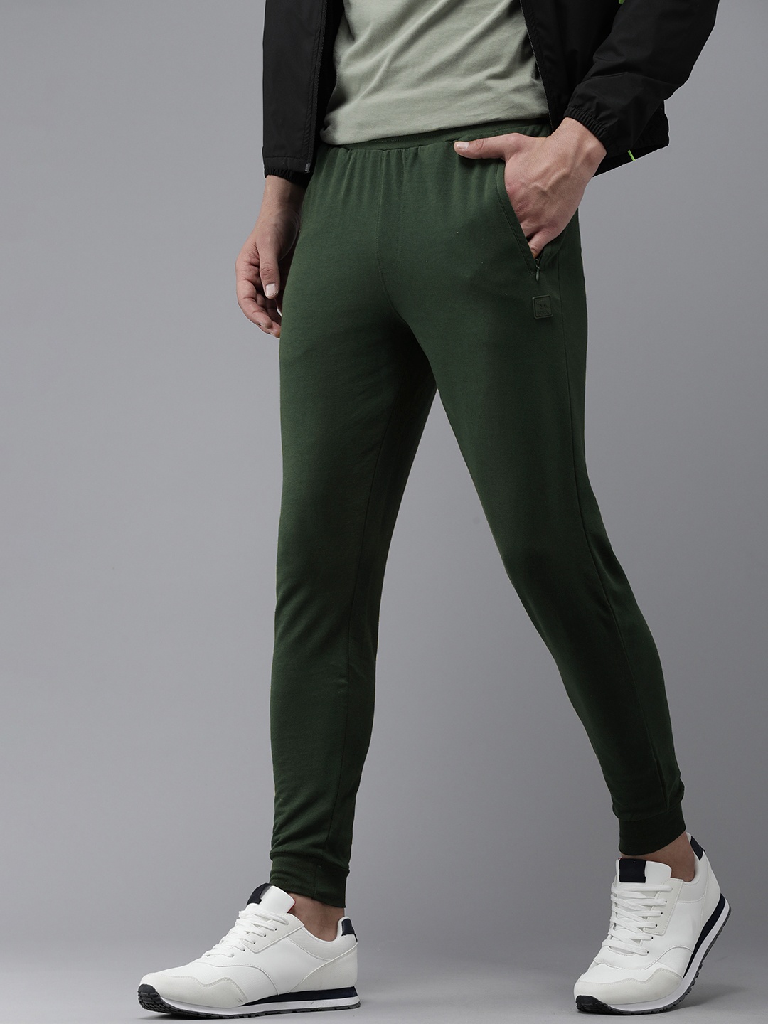

THE BEAR HOUSE Ardor Edition Men Pure Cotton Slim Fit Track Pants, Green