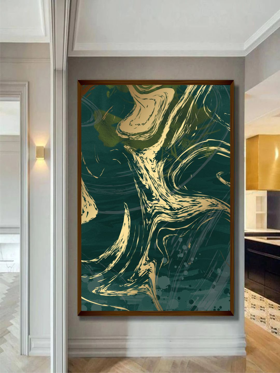 

The Art House Green & Yellow Abstract Painting Wall Art