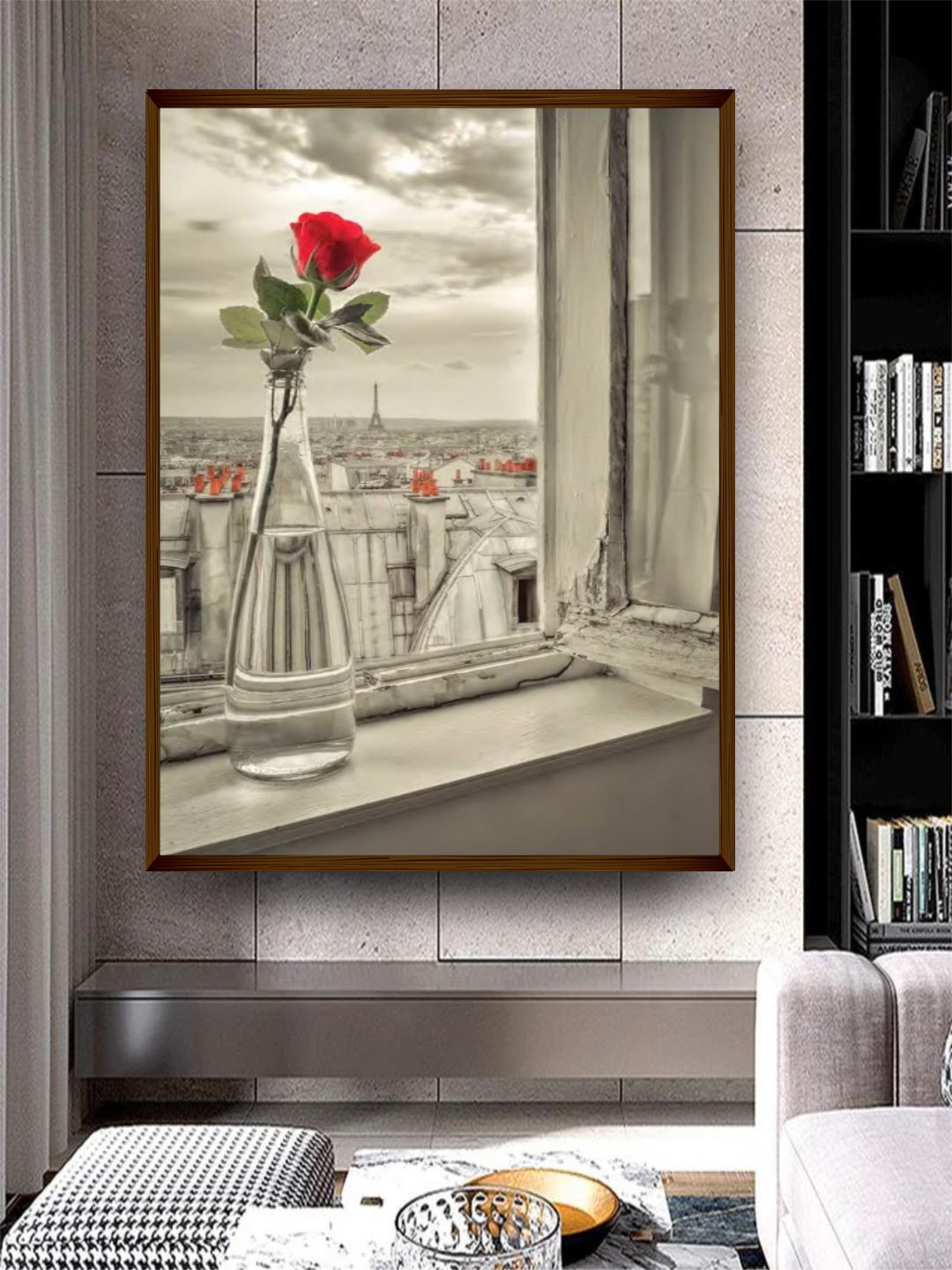 

The Art House Beige & Red Landscape Painting Wall Art