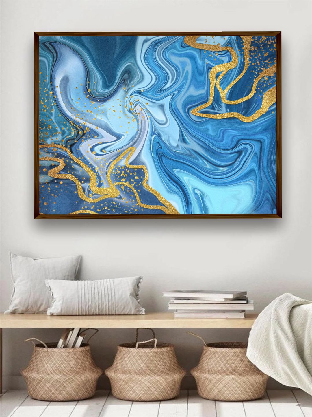 

The Art House Blue & Yellow Abstract Painting Wall Art
