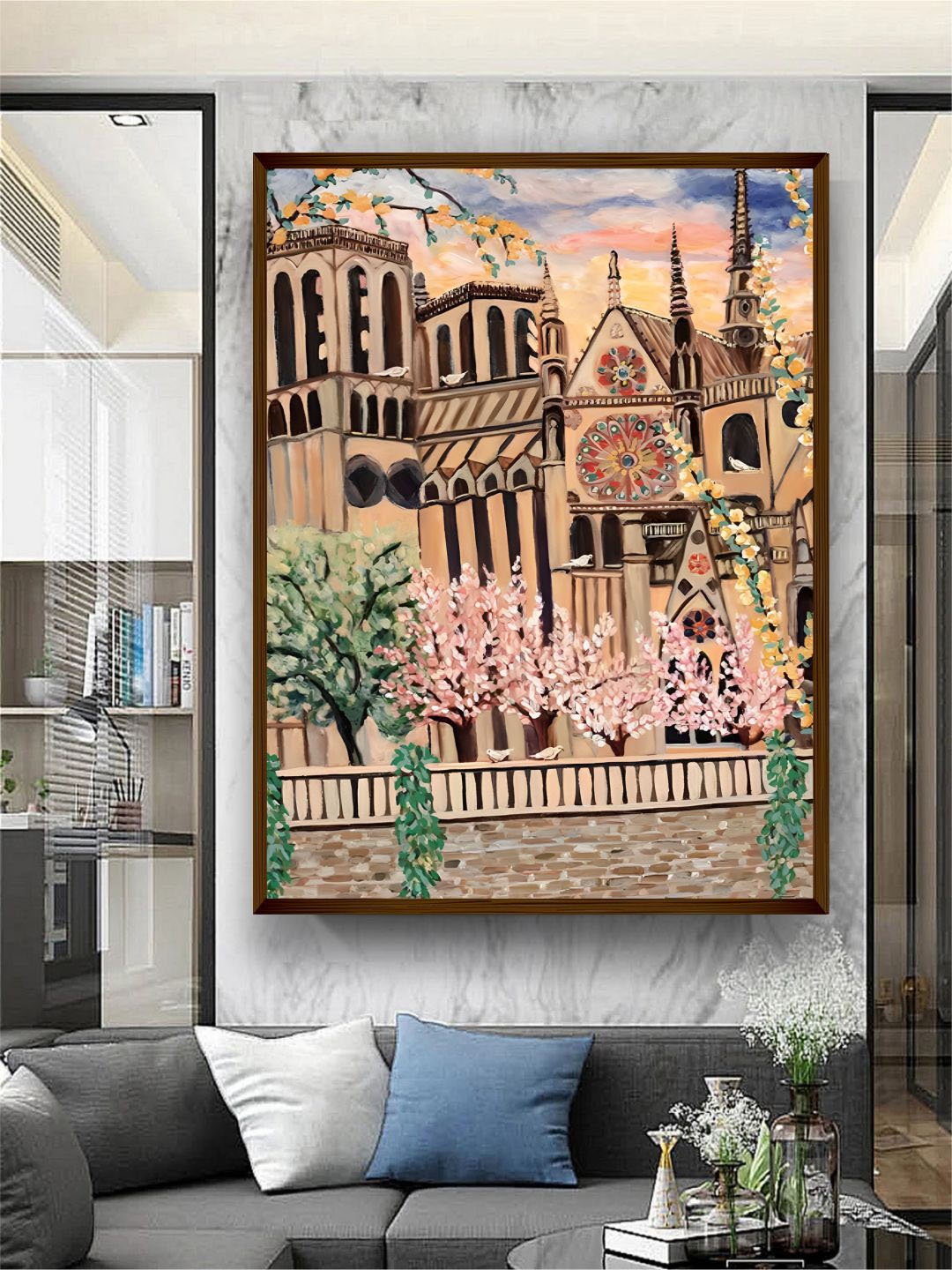 

The Art House Beige & Green Landscape Painting Wall Art