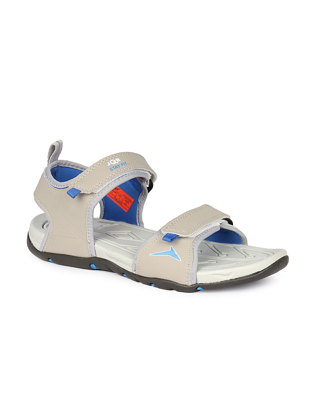 

JQR Men FLY-001 Velcro Sports Sandals, Grey