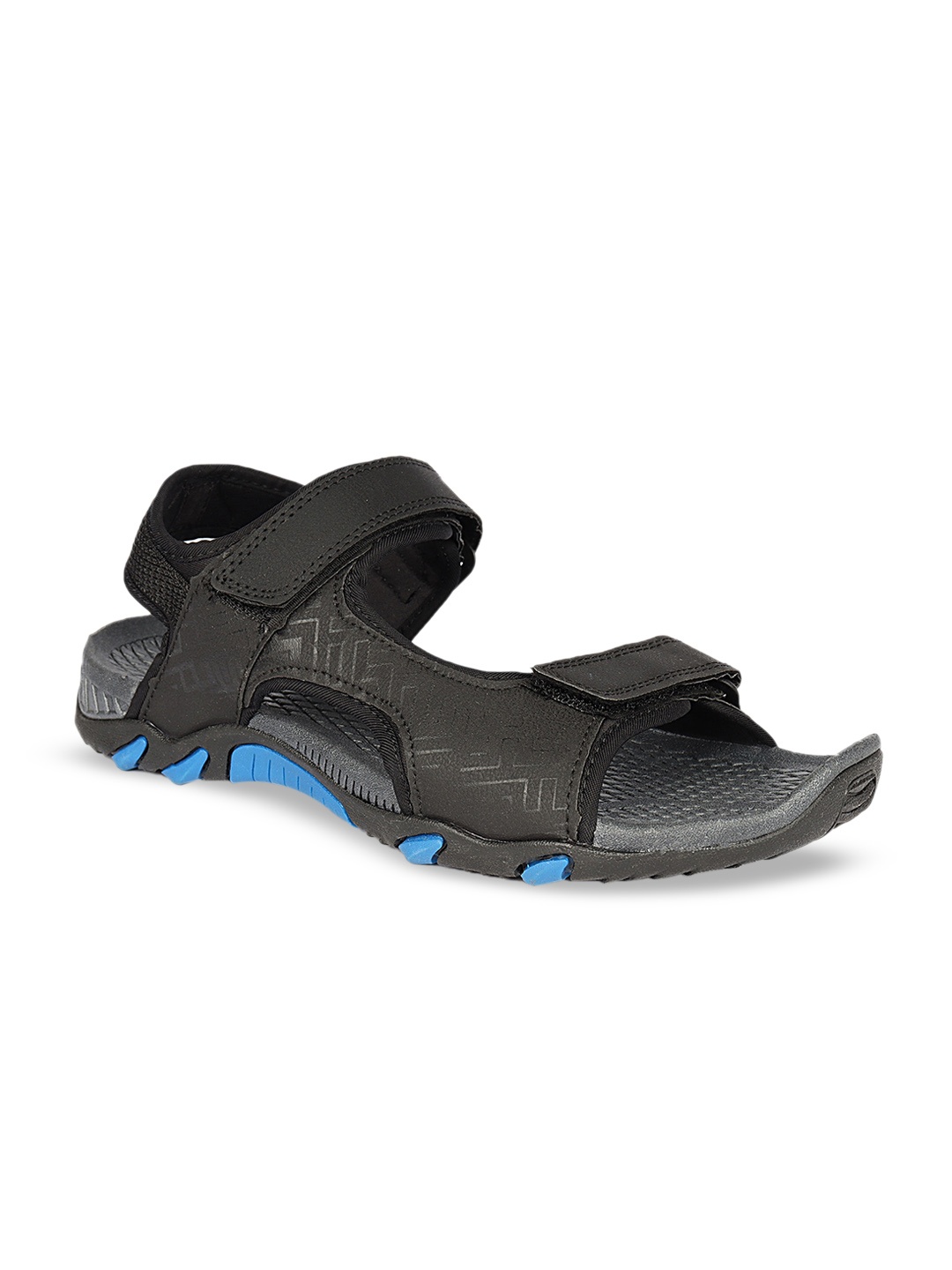 

JQR Men Velcro Sports Sandal, Black