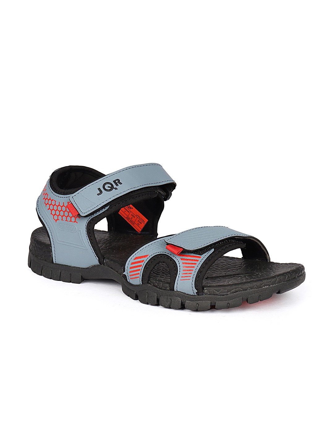 

JQR Men FLY-005 Velcro Sports Sandals, Grey