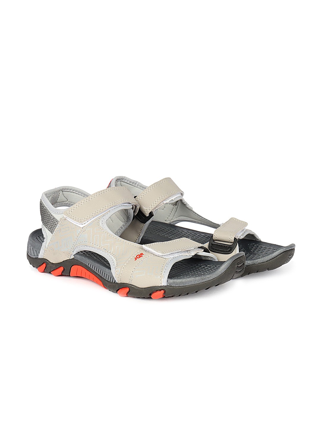 

JQR Men FLY-004 Velcro Floater Sandals, Grey