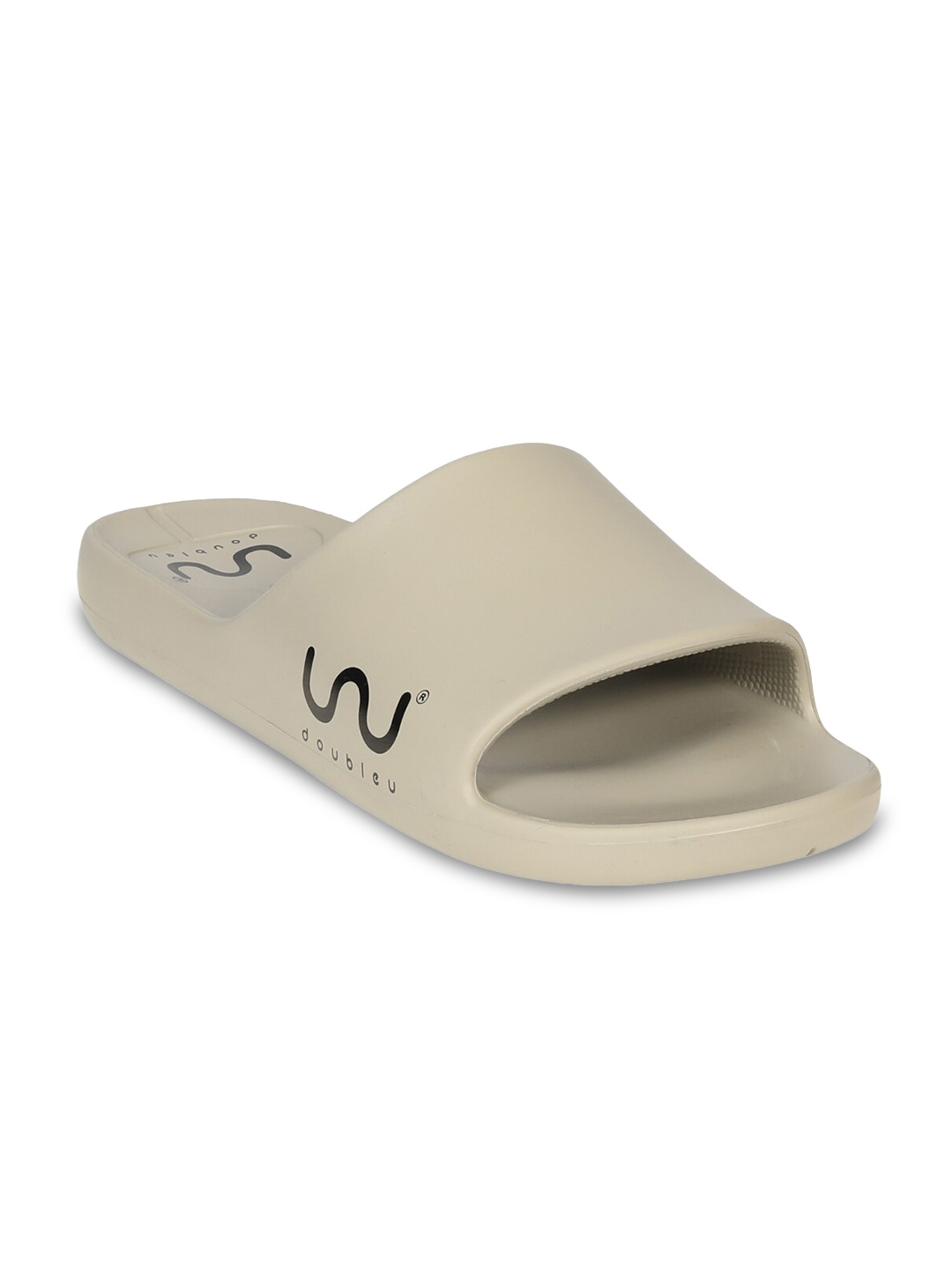 

Doubleu Men Rubber Sliders, Beige