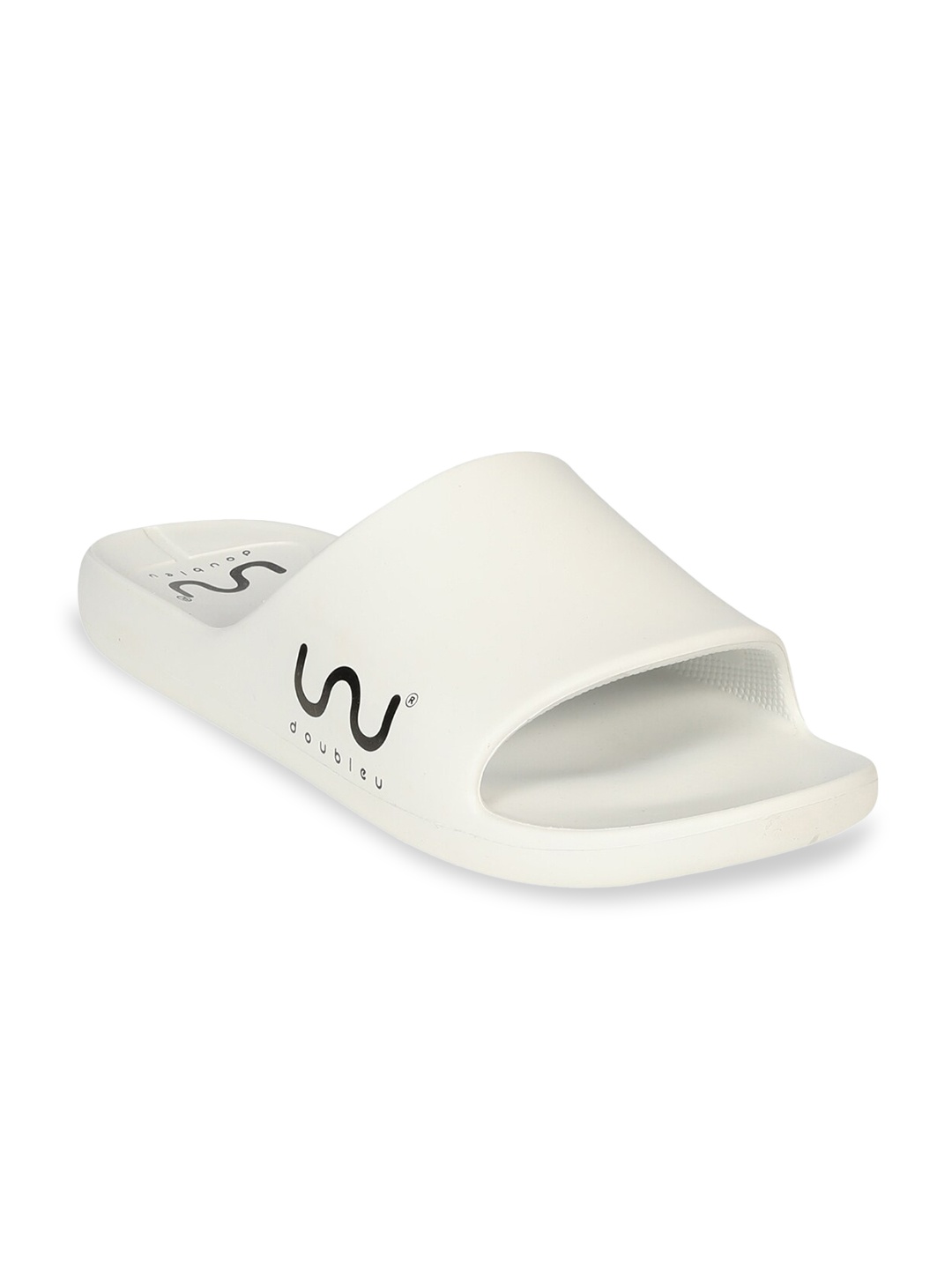 

Doubleu Men Rubber Sliders, Off white