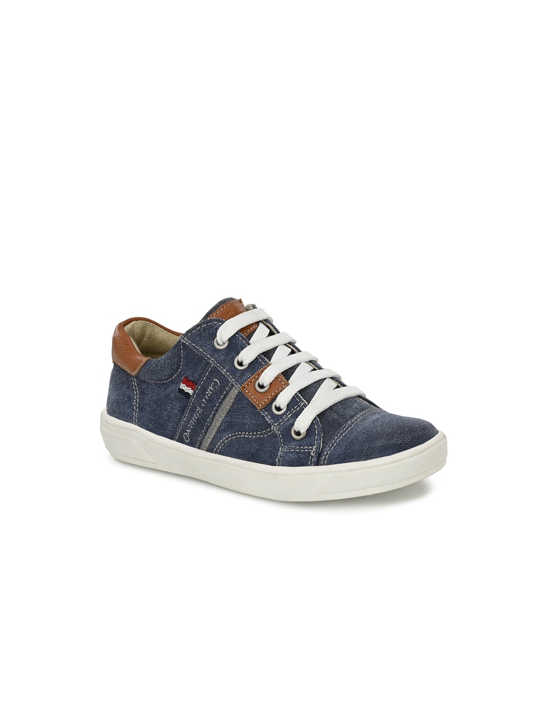 

CARLO ROMANO Kids Colourblocked Denim Lightweight Sneakers, Blue