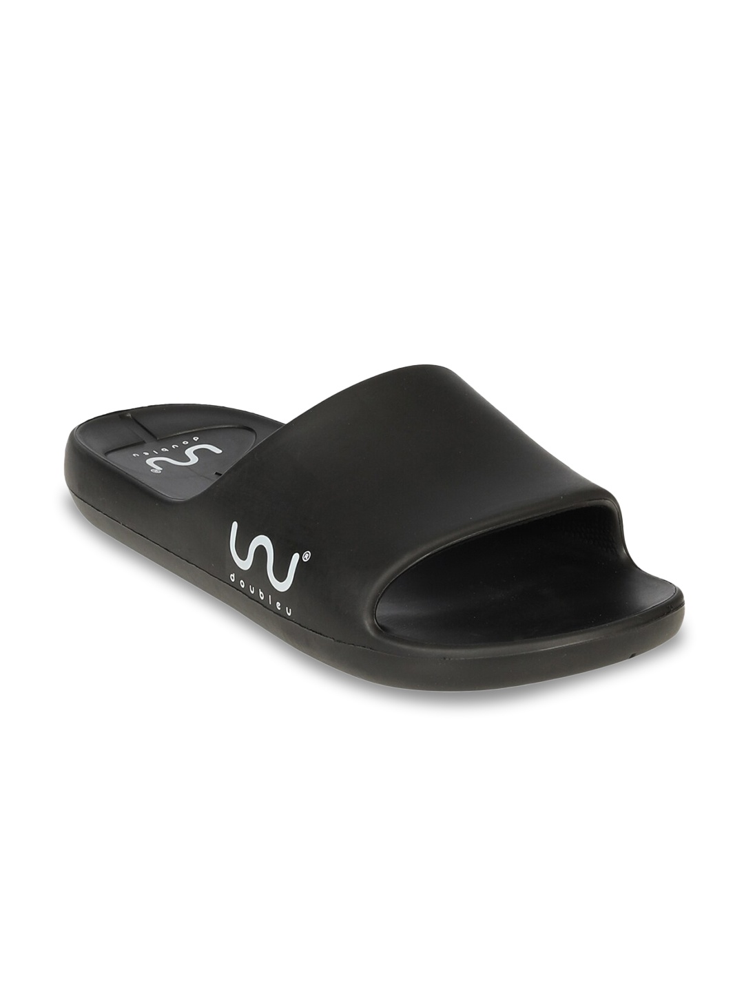 

Doubleu Women Rubber Sliders, Black