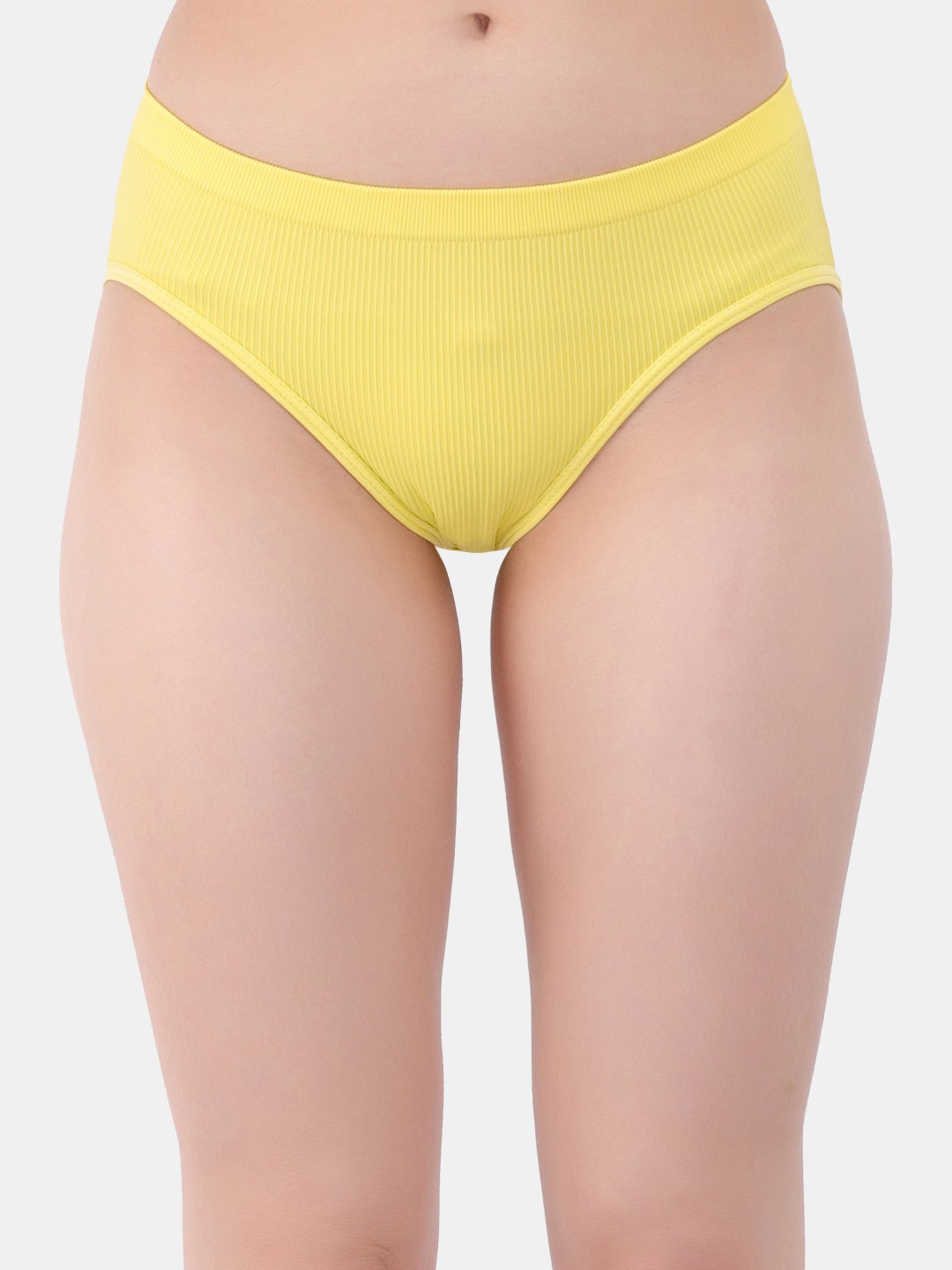 Amour Secret Women Mid-Rise Anti Bacterial Hipster Briefs P0026_Ylw, Yellow