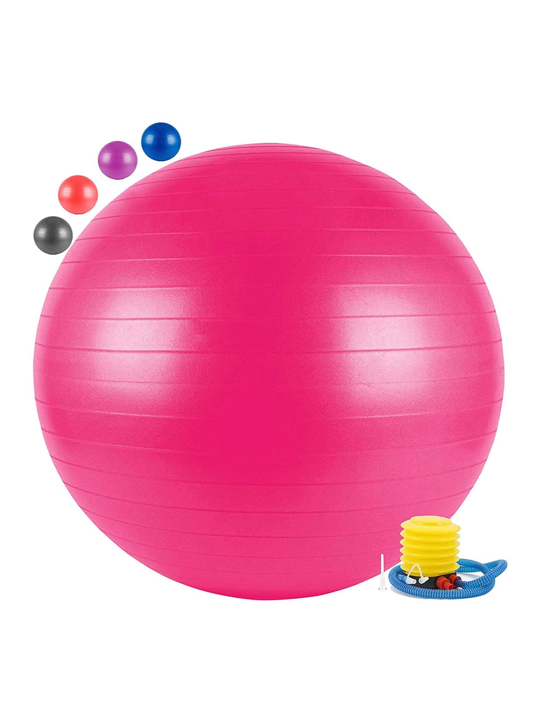 

ZEVORA Blue Anti-Burst Exercise Gym Anti-Slip Balance Stability Ball With Pump, Pink