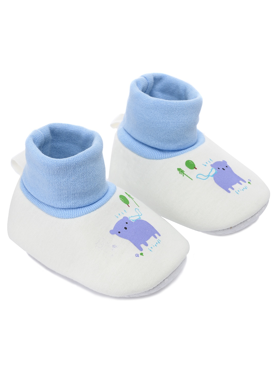 

mothercare Infant Boys Animal Print Mid-Top Baggies Booties, White