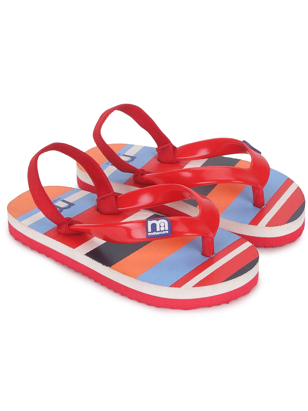 

mothercare Boys Striped Thong Flip-Flops, Orange