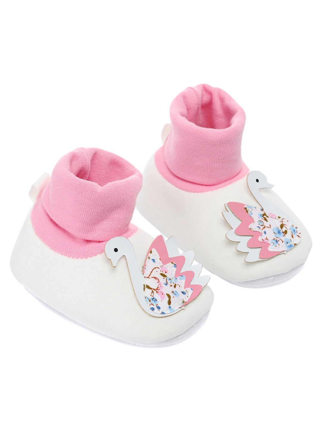 

mothercare Girls Swan Embellished Padded Booties, White