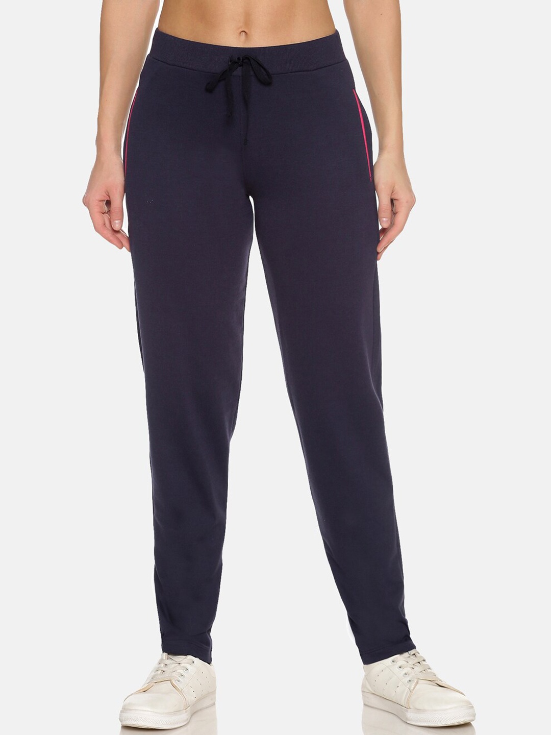 

FEMEA Women Cotton Track Pants, Navy blue