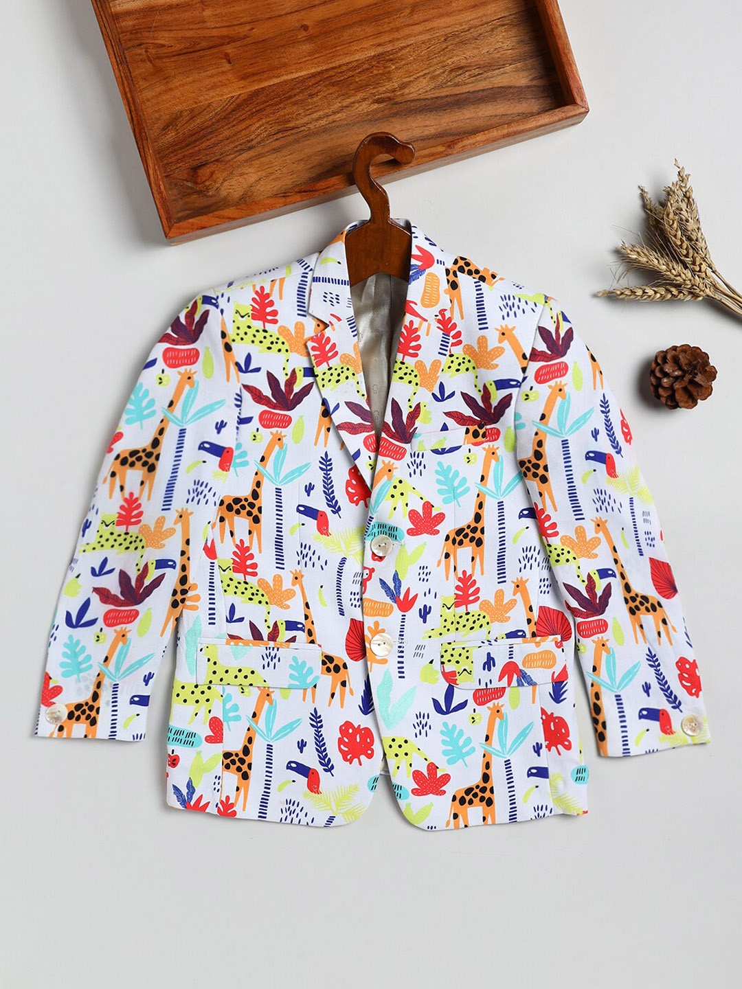 

JBN Creation Boys Printed Casual Blazer, Blue