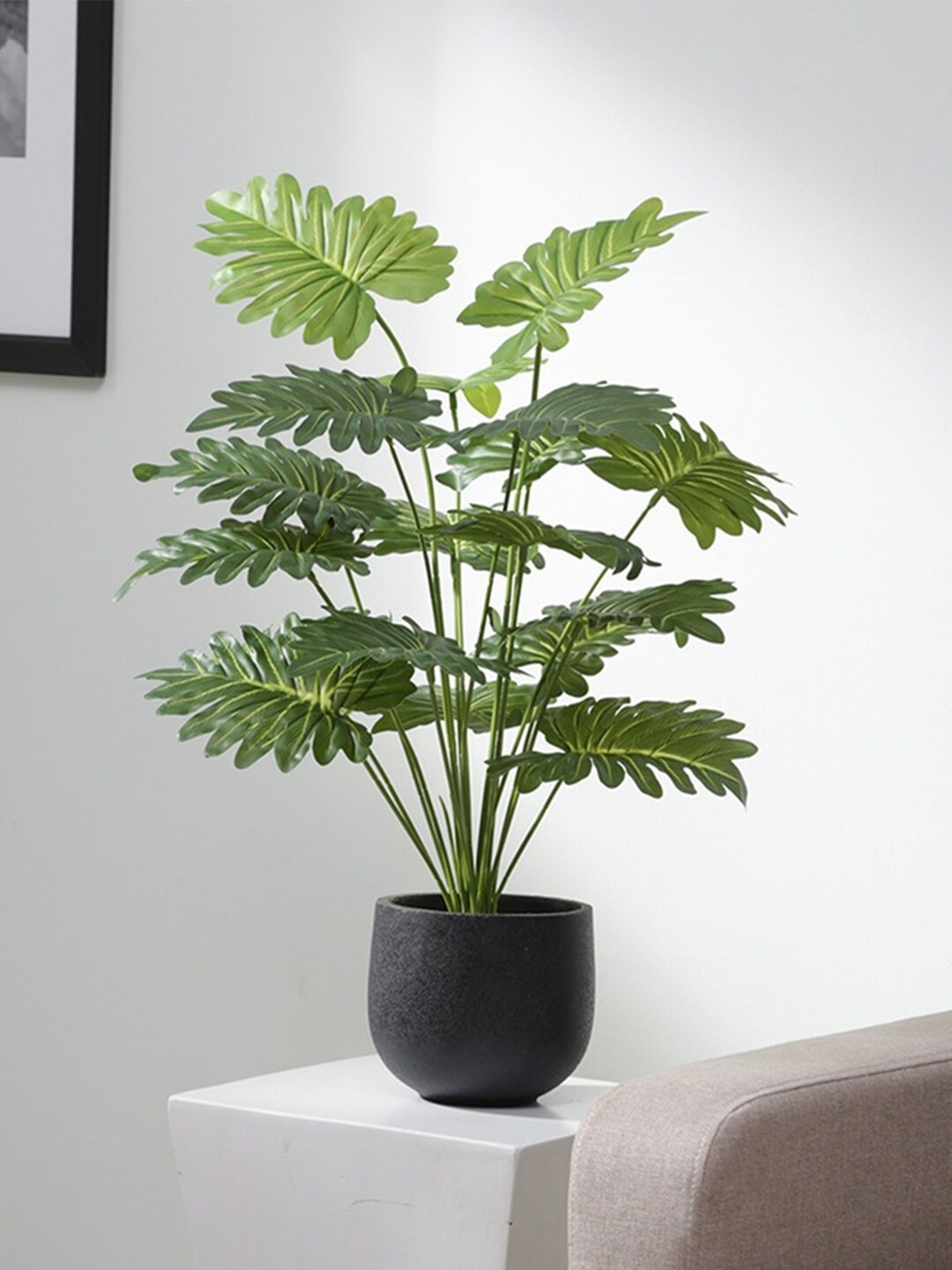 

Fourwalls Green Artificial Philodendron Floor Plant Without Pot