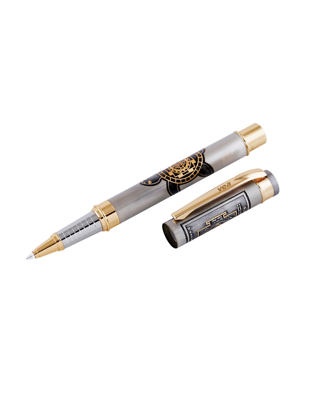 

VEA Laxmi Engraved Antique Rollerball Pen, Silver
