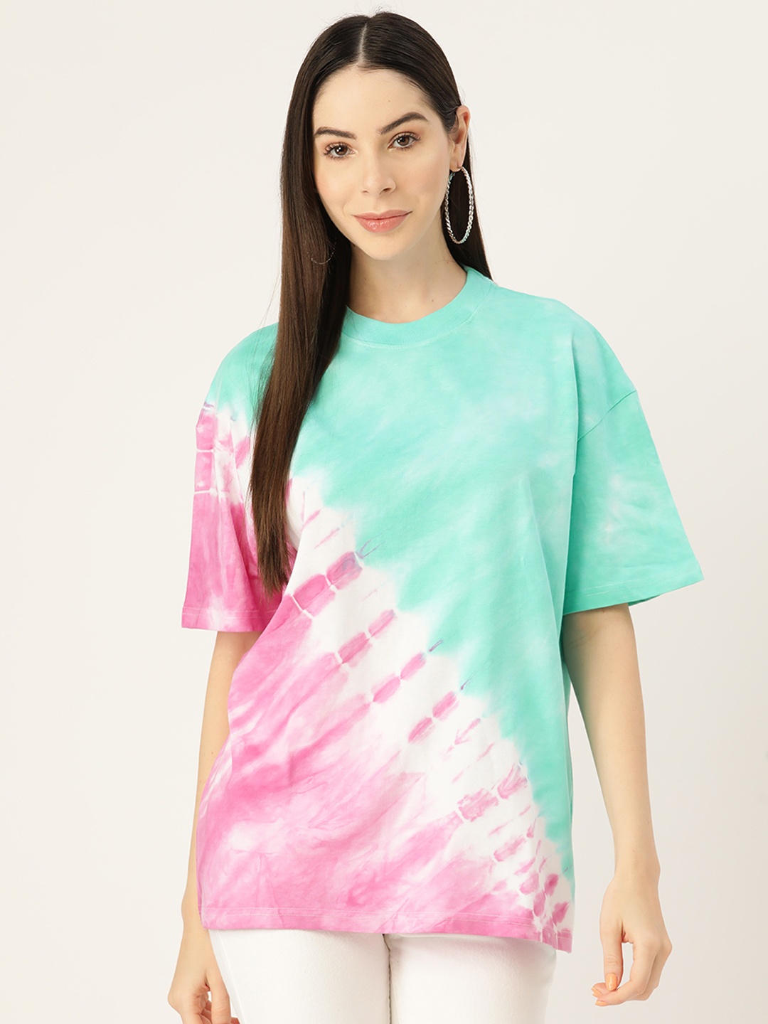 

Maaesa Tie & Dye Relaxed Fit T-shirt, Pink