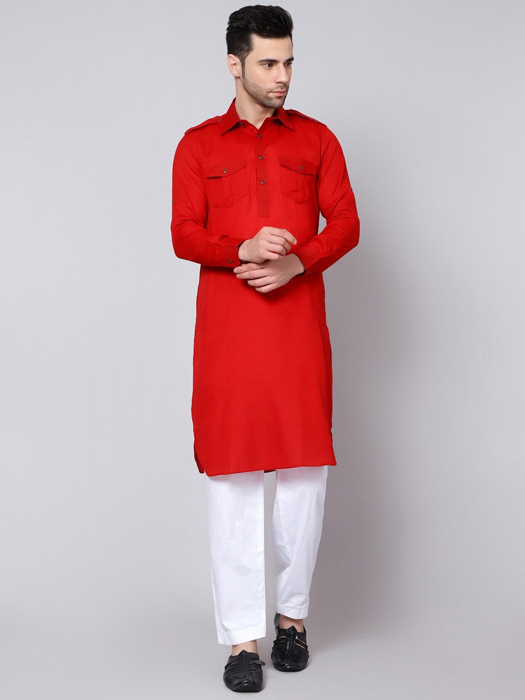 

HERE&NOW Men Pathani Kurta, Maroon