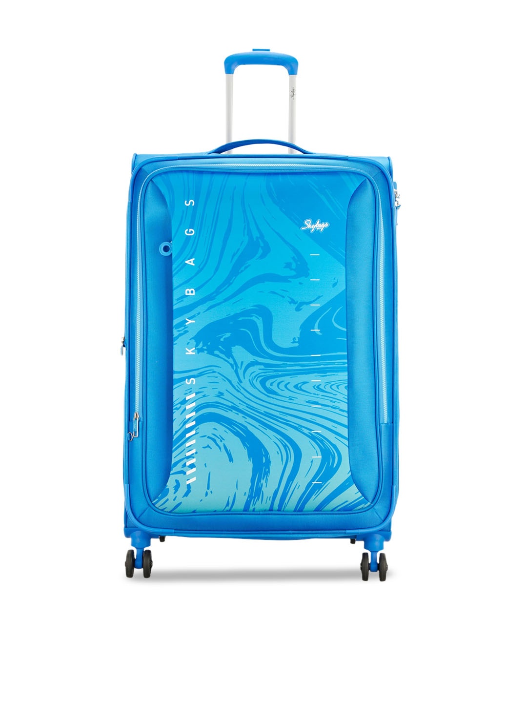 

Skybags Abstract Printed Hard-Sided Large Trolley Suitcase, Blue