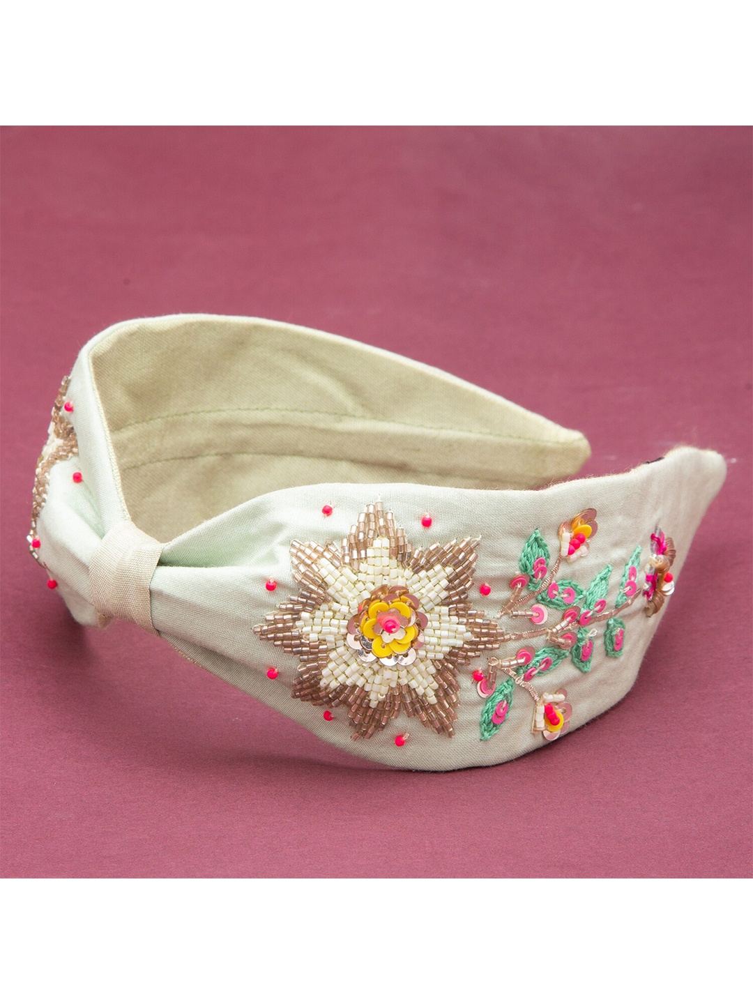 

TANKHI Women Embellished hairband, Cream