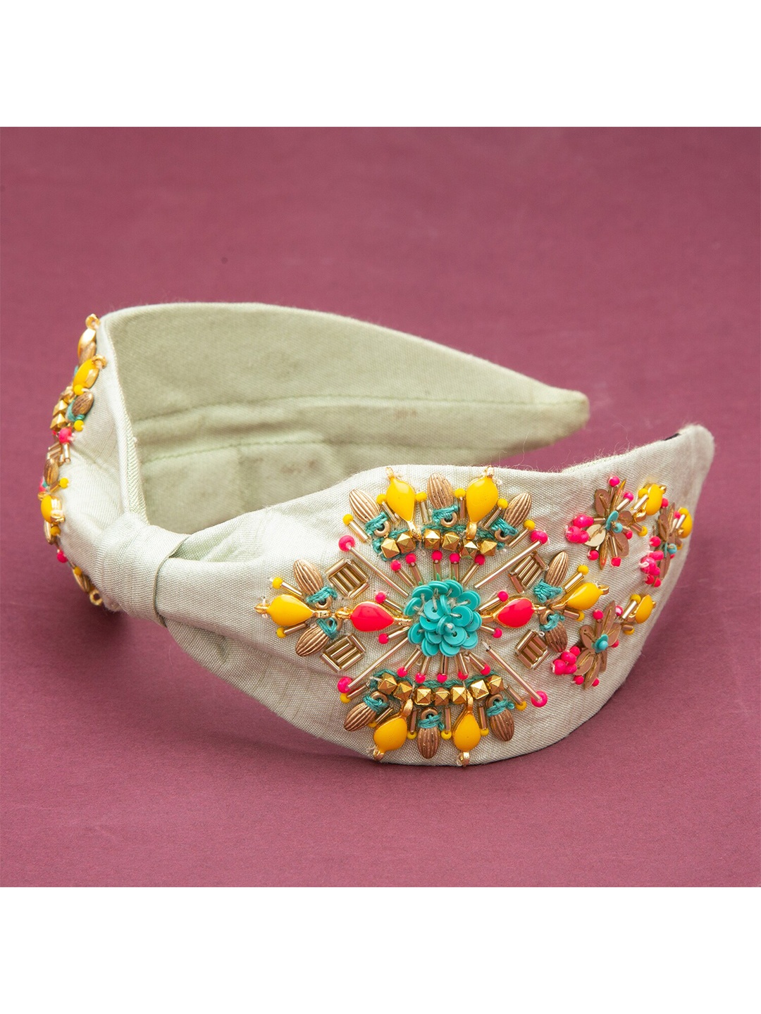 

TANKHI Women Embellished hairband, Green