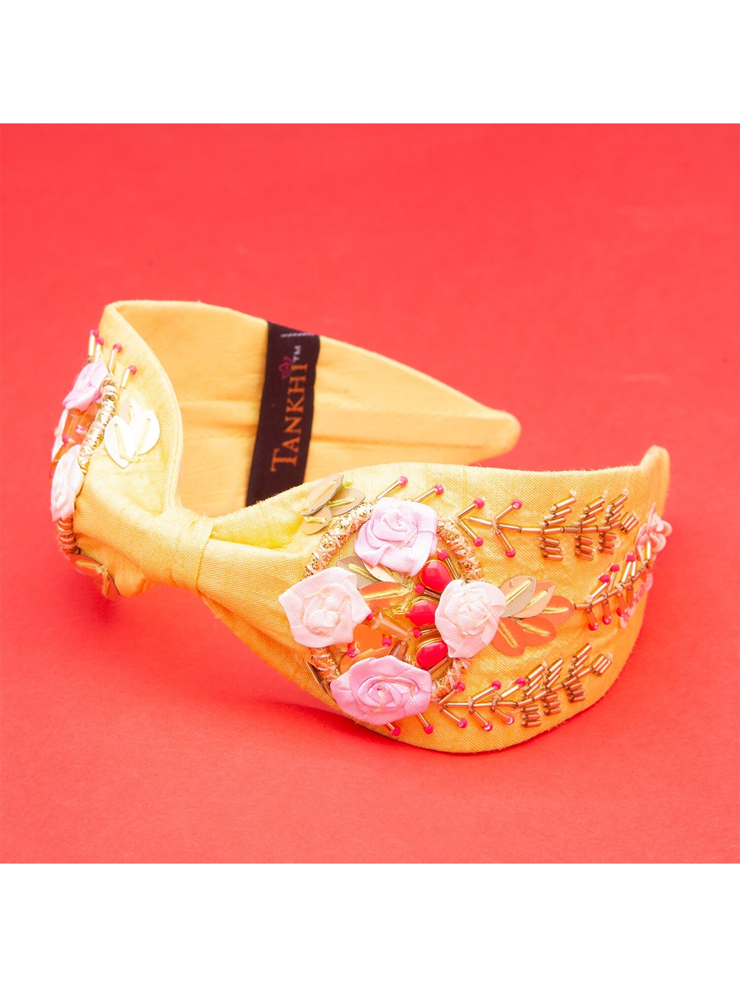 

TANKHI Women Embellished Hairband, Yellow