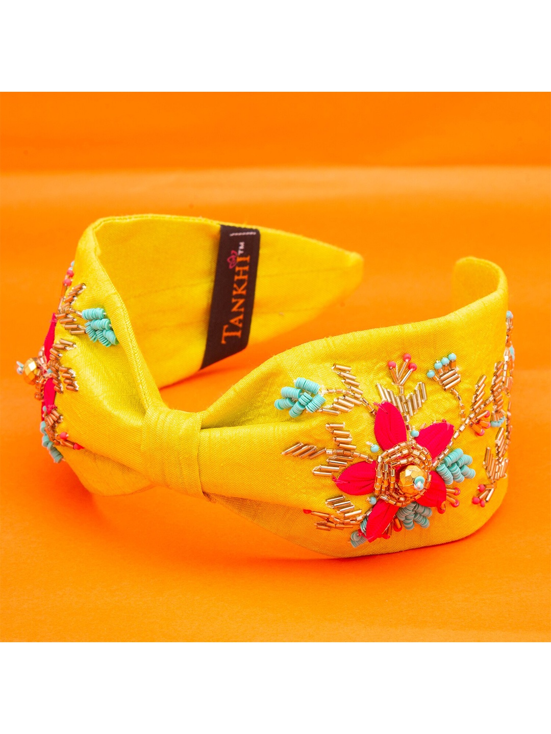 

TANKHI Women Embellished Hairband, Yellow