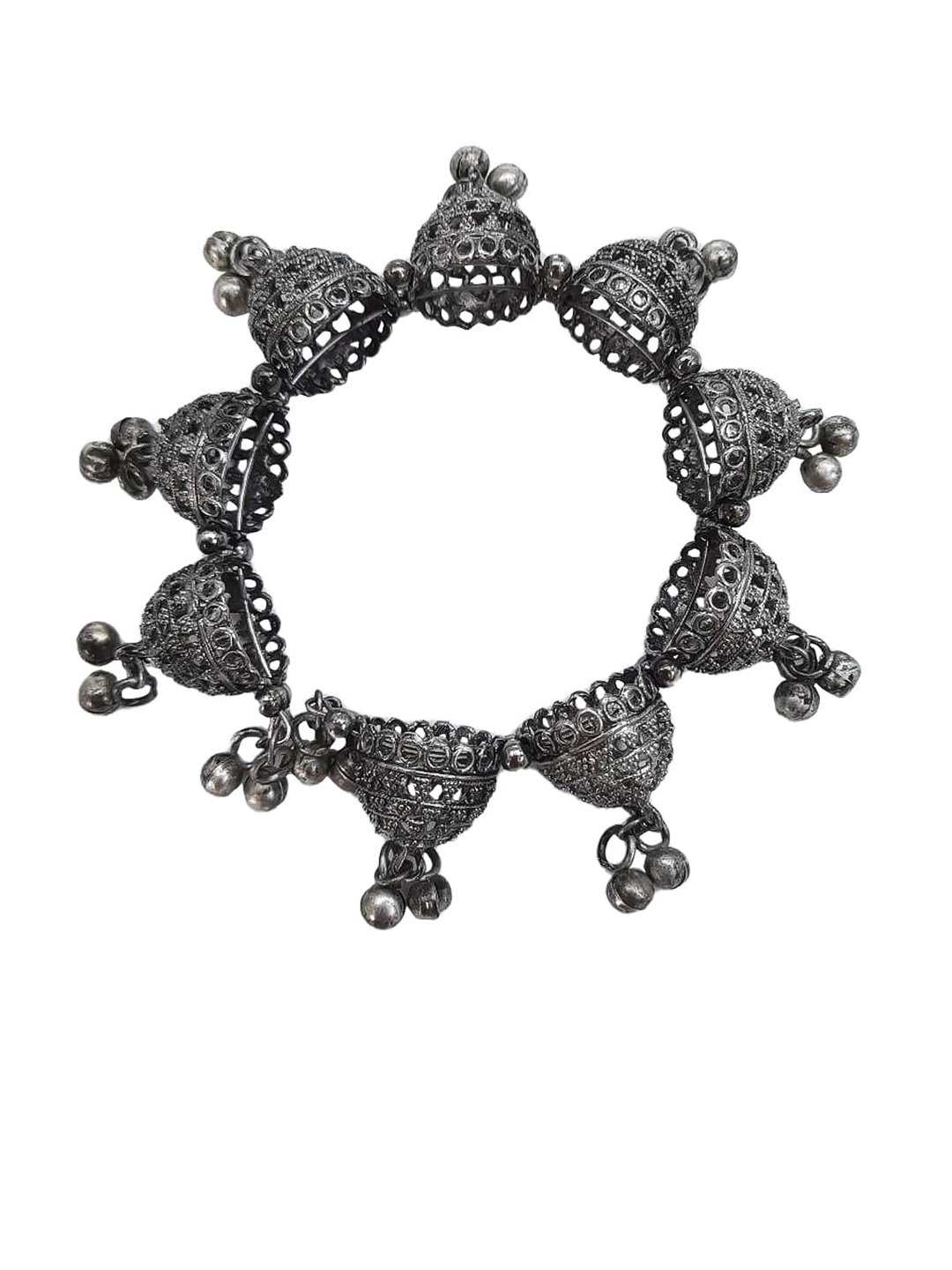 

Krelin Women German Silver Oxidised Brass-Plated Bangle-Style Bracelet