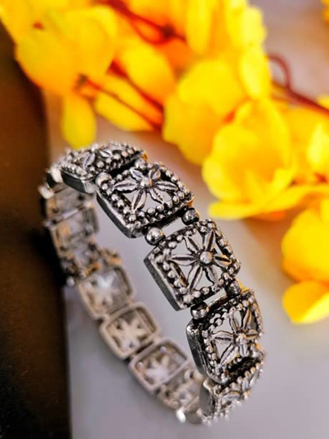 

Krelin Women German Silver Kada Bracelet