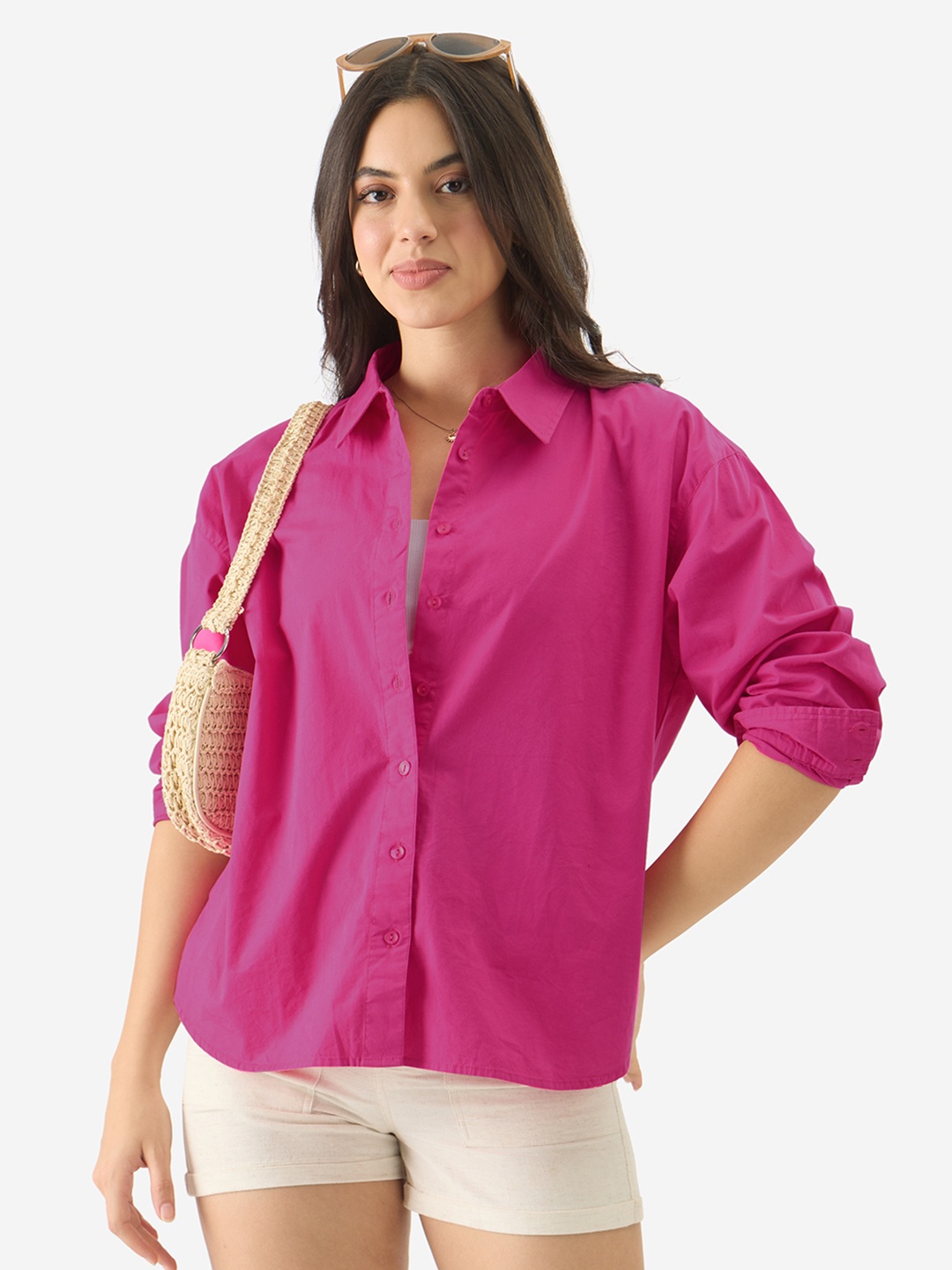 

The Souled Store Spread Collar Casual Shirt, Pink