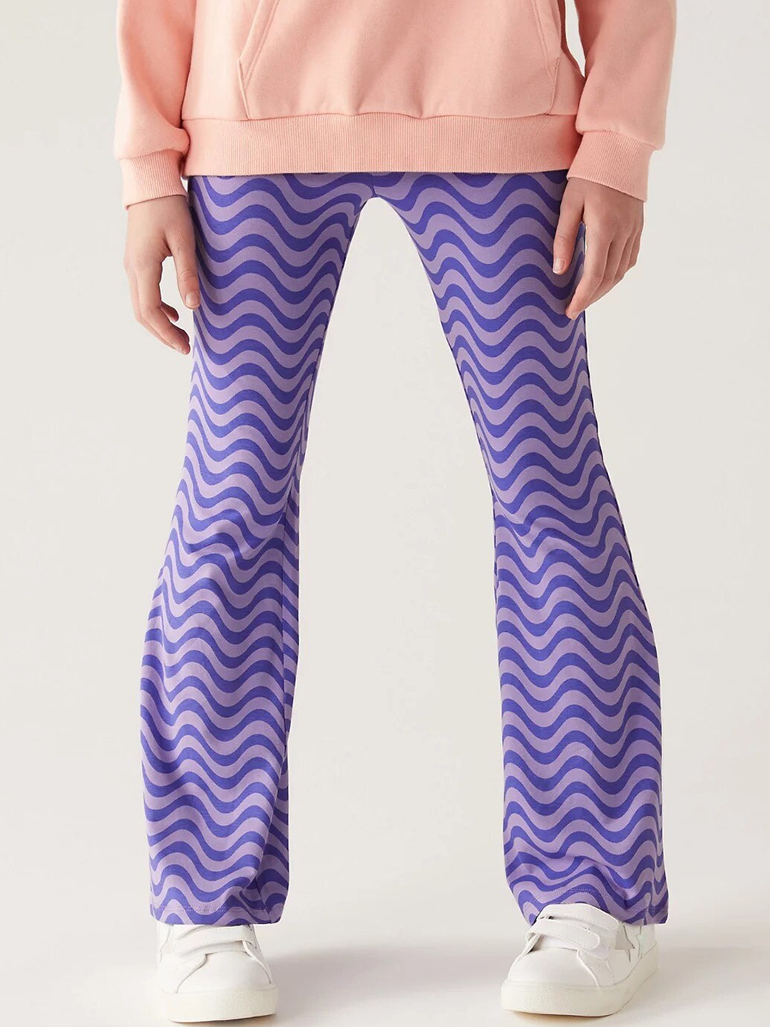 

Marks & Spencer Girls Printed Parallel Trousers, Lavender