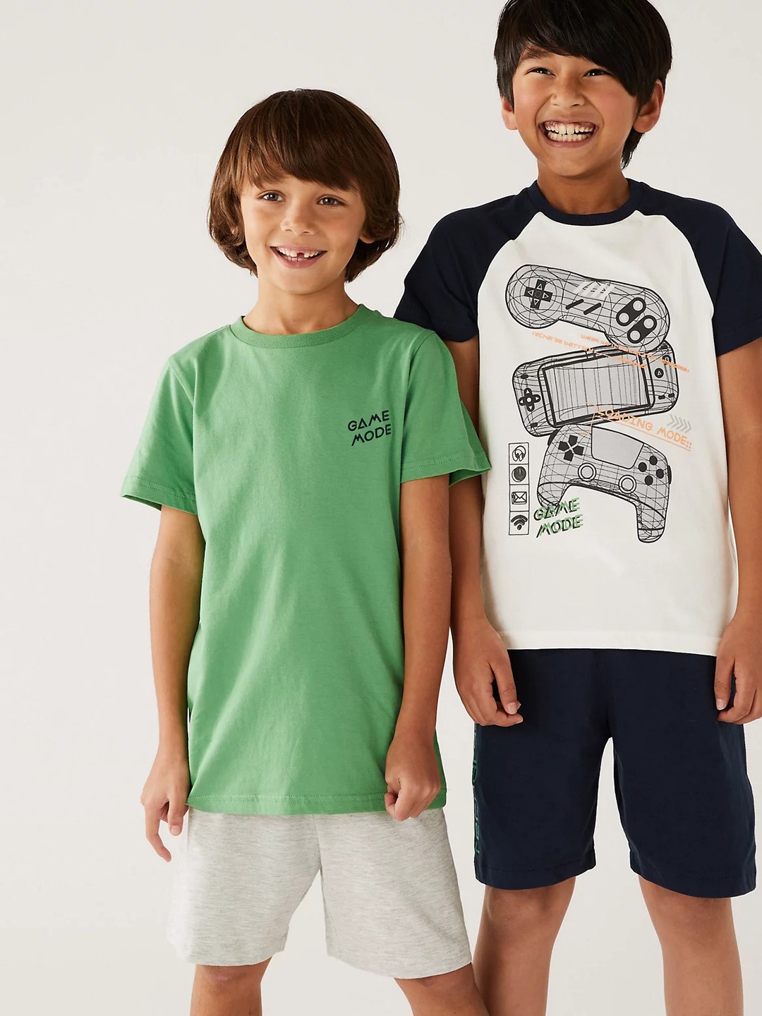 

Marks & Spencer Boys Pack Of 2 Graphic Printed Night Suit, Green
