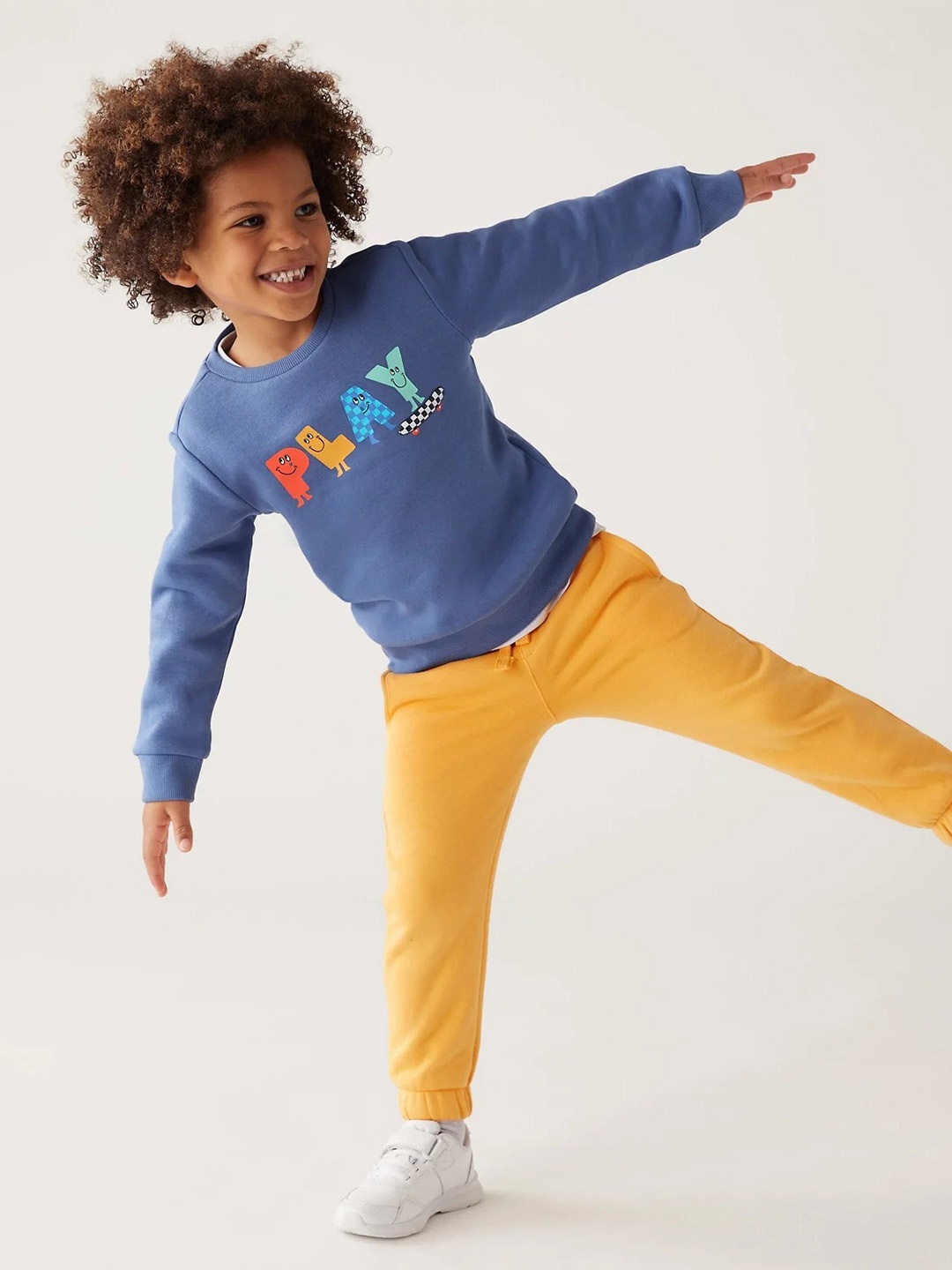 

Marks & Spencer Boys Printed Cotton Sweatshirt, Blue