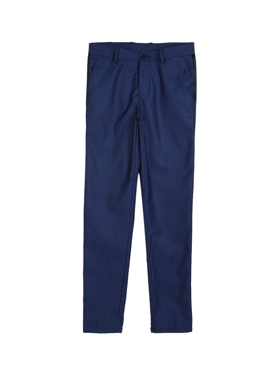 

Peter England Boys Regular Fit Mid-Rise Formal Trousers, Navy blue