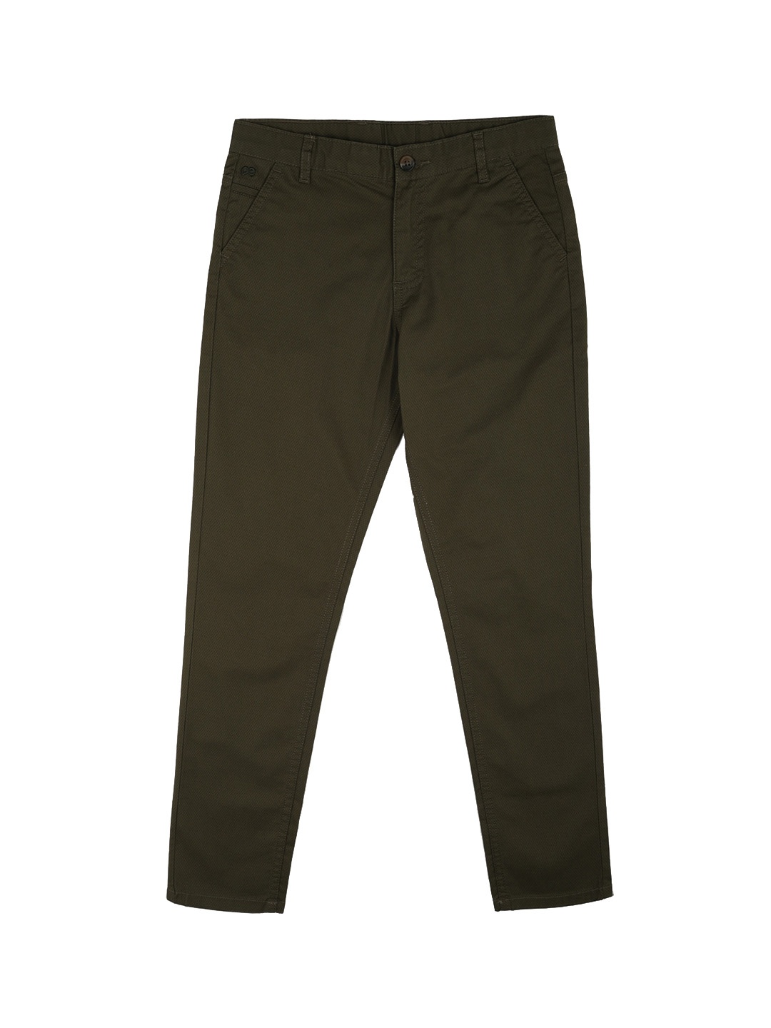 

Peter England Boys Printed Skinny Fit Chinos Trousers, Olive