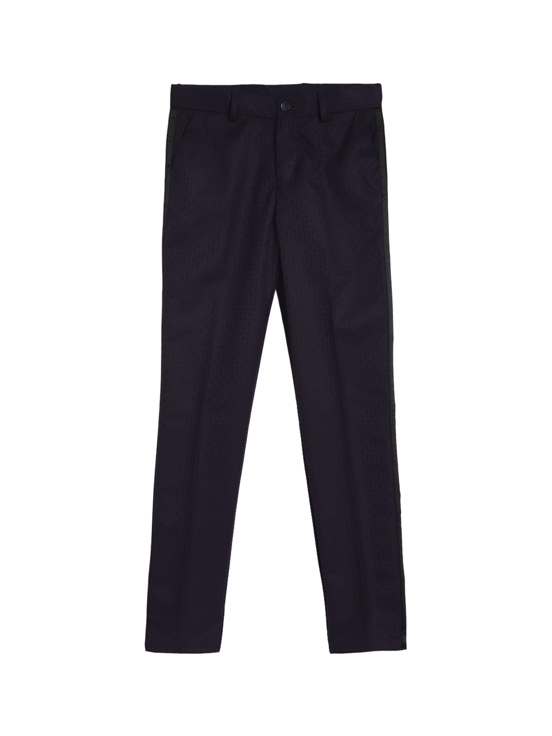 

Peter England Boys Regular Fit Mid-Rise Formal Trousers, Navy blue