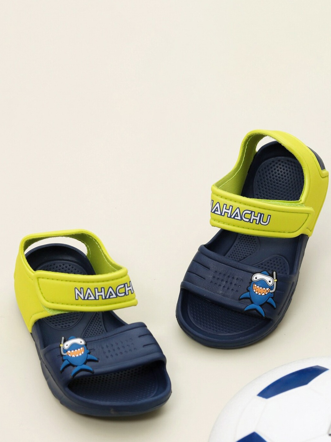 

Yellow Bee Boys Open Toe Velcro Comfort Sandals, Navy blue