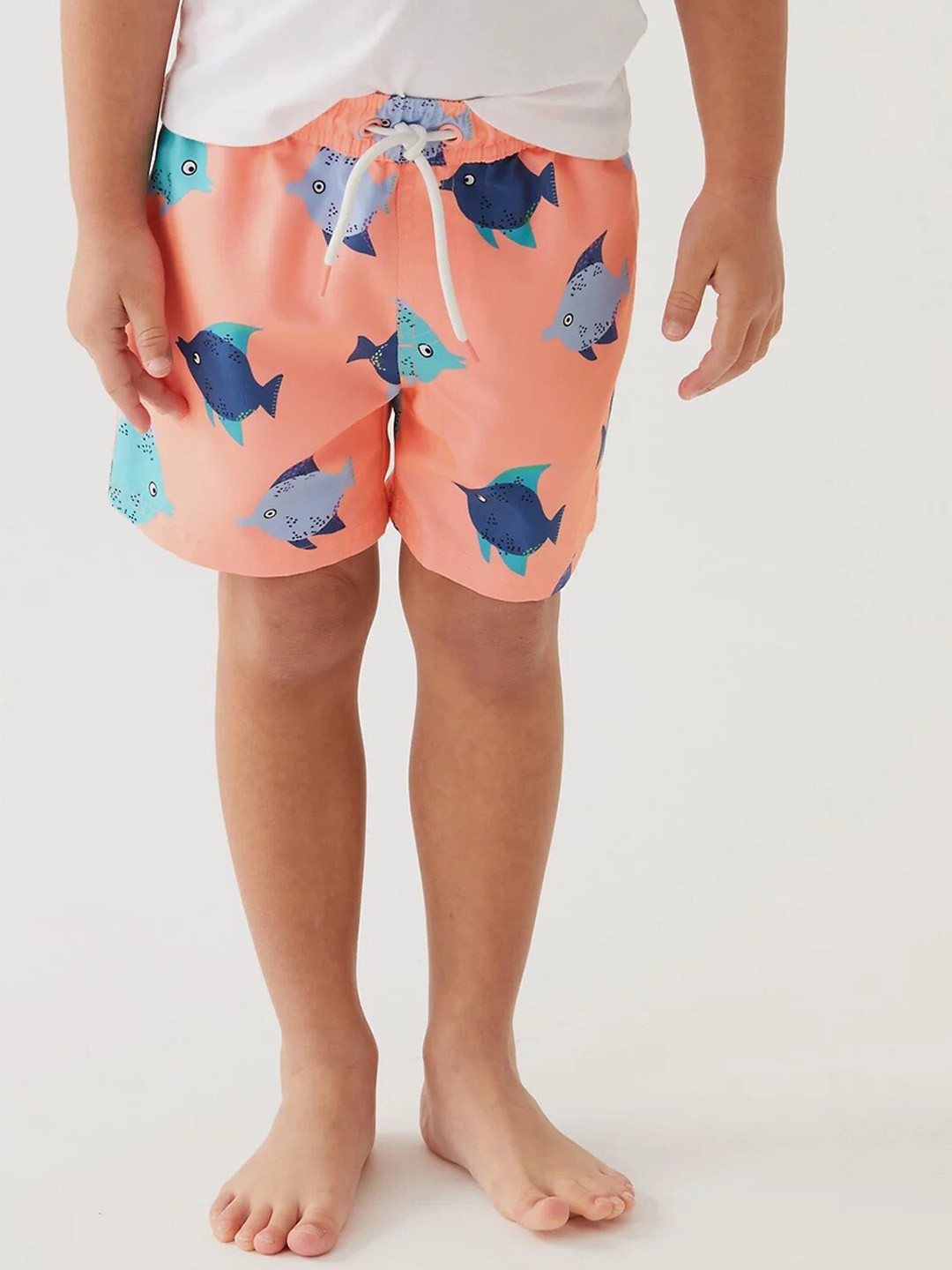 

Marks & Spencer Boys Printed Swim Bottom, Coral