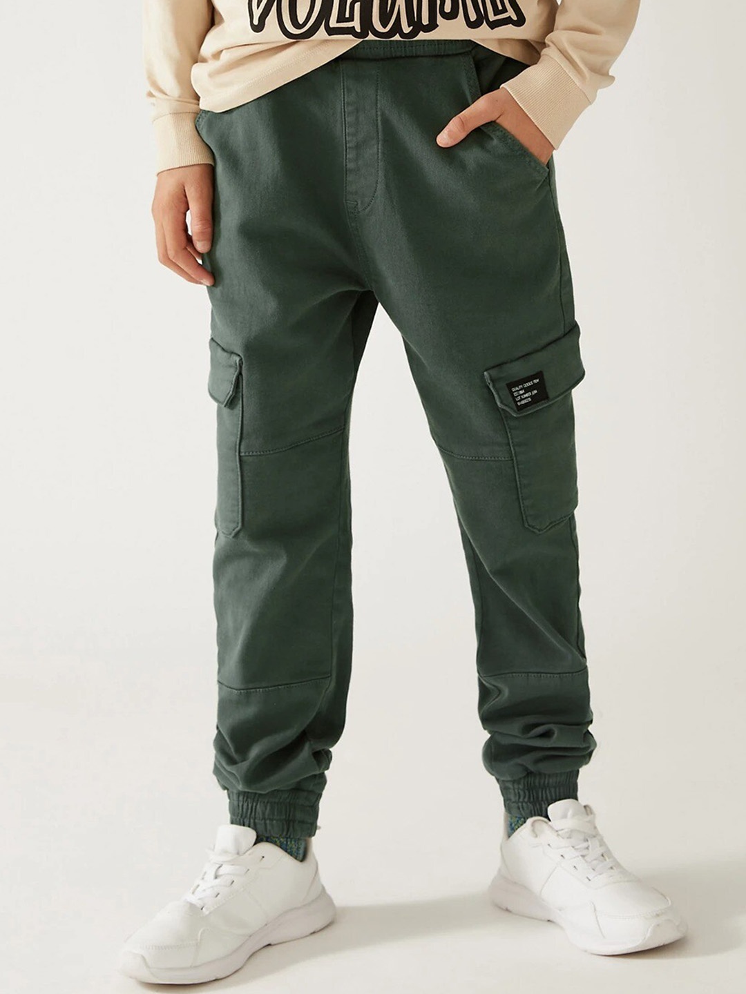 

Marks & Spencer Boys Mid-Rise Joggers, Green