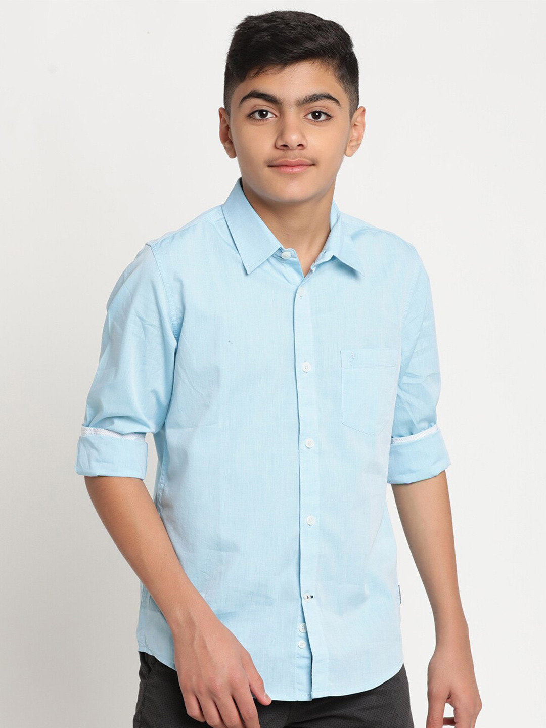 

Indian Terrain Boys Standard Casual Shirt, Blue