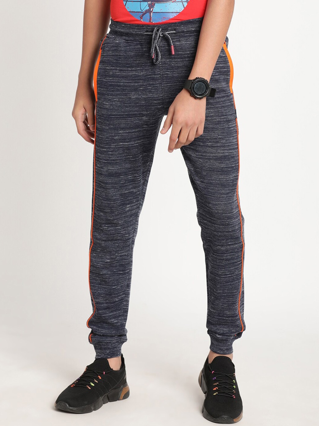 

Indian Terrain Boys Slim Fit Pure Cotton Joggers, Blue