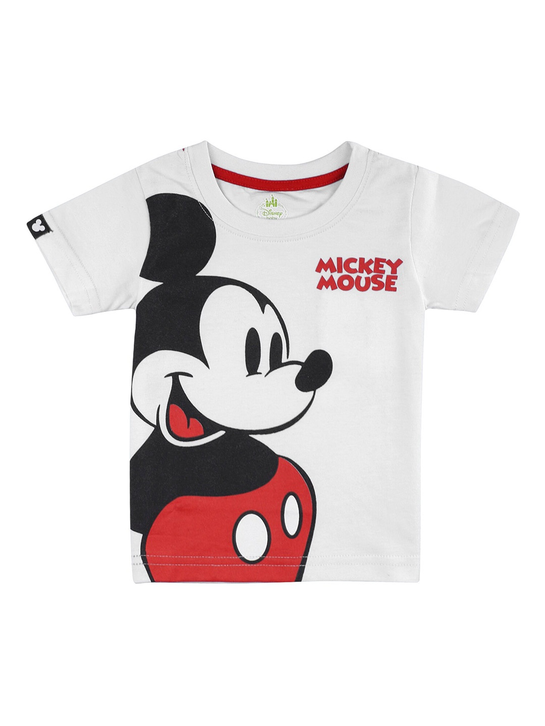 

Bodycare Kids Infant Boys Mickey Mouse Printed Cotton T-shirt, White